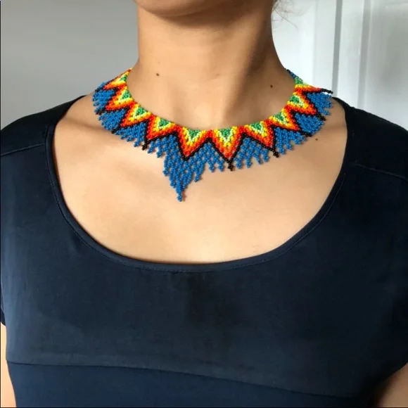 BEADS NECKLACE Handmade From Colombia - Picture 2 of 12